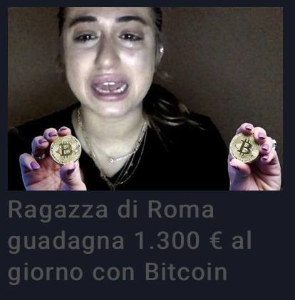 Ragazza di Roma guadagna 1.300 € al giorno con Bitcoin