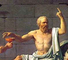 Jacques-Louis David, Morte di Socrate (particolare)