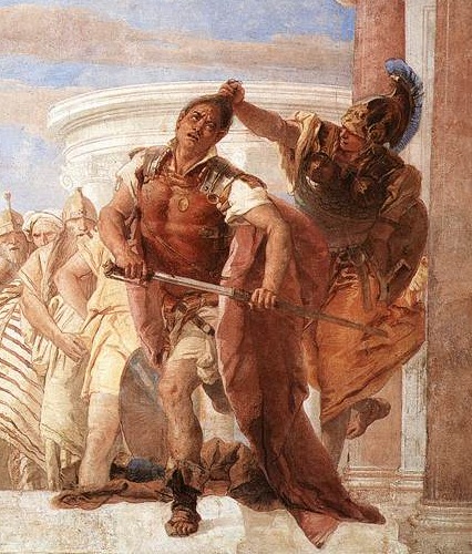 Tiepolo: Atena impedisce ad Achille di uccidere Agamennone  (particolare)