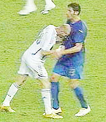 Testata Zidane Materazzi
