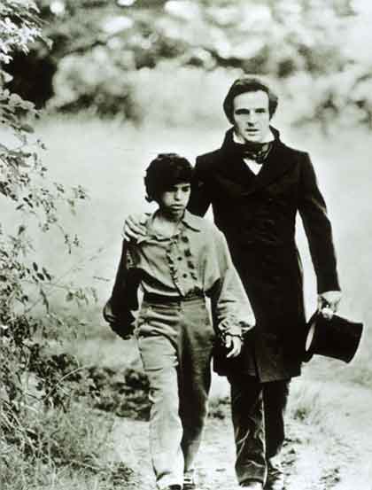François Truffaut e Jean-Pierre Cargol (L'enfant sauvage, 1970)